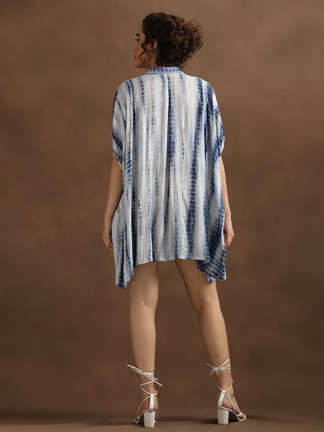 Indigo Hand Tie-Dye Oversized Shirt