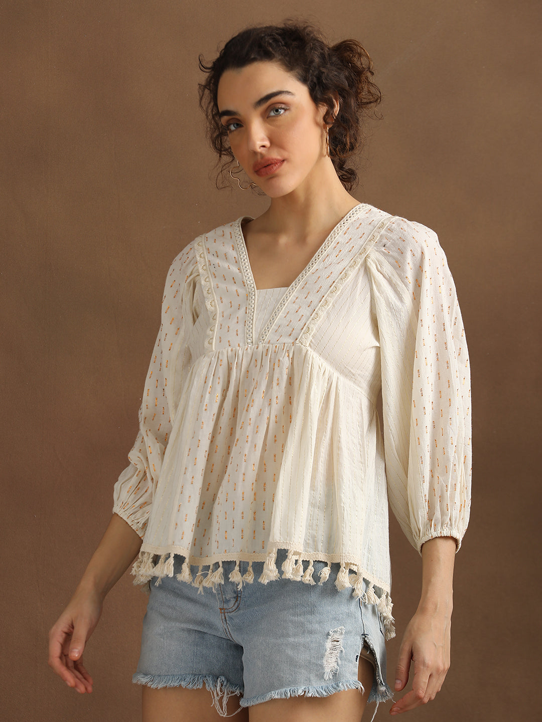 Cotton Lurex Top