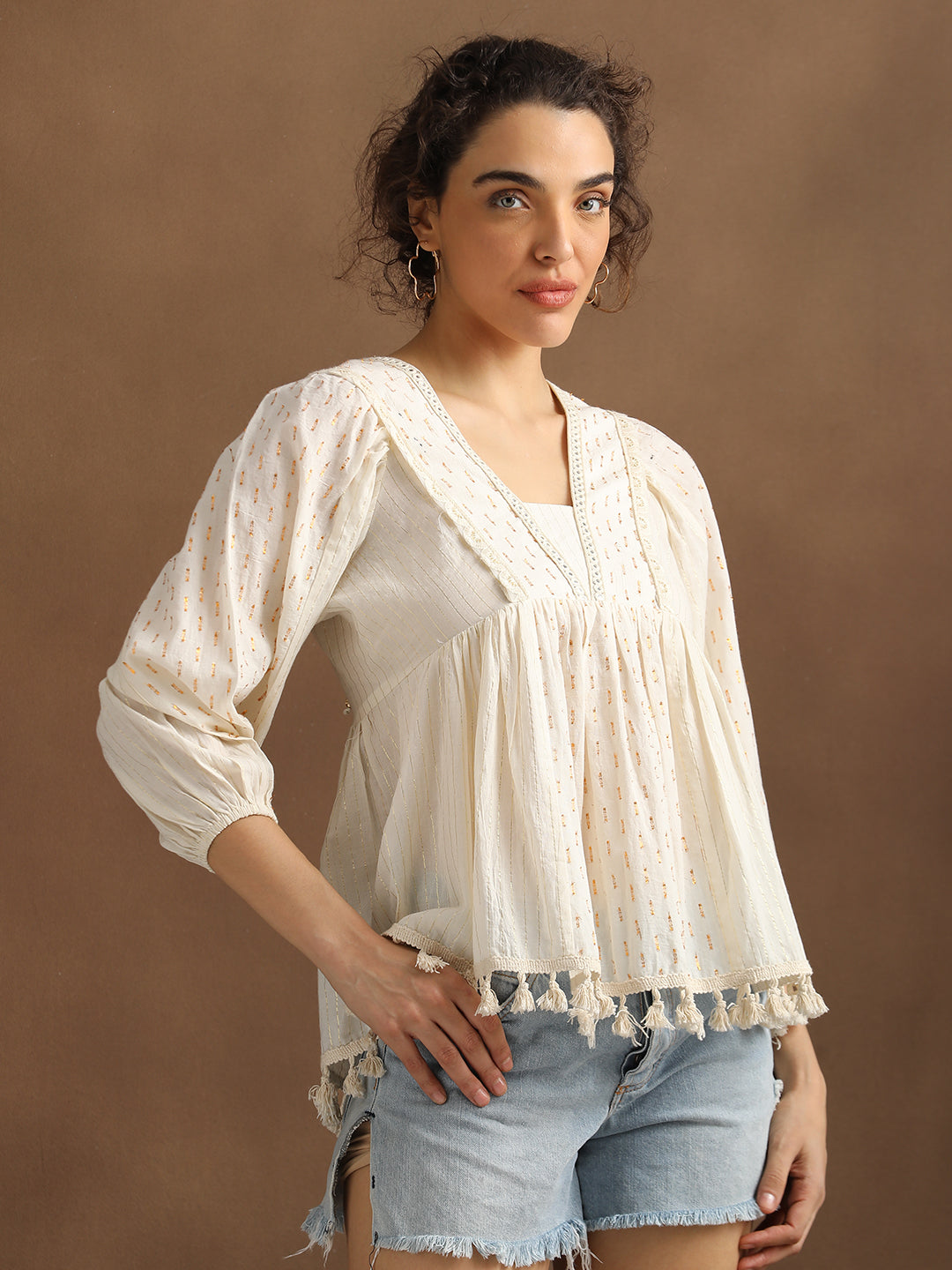 Cotton Lurex Top