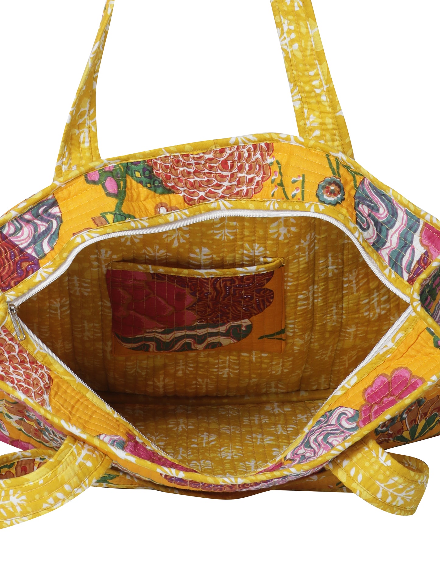 Yellow Cotton Utility Travel Bag