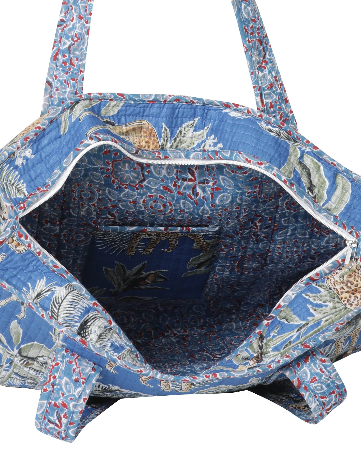 Blue Cotton Utility Travel Bag