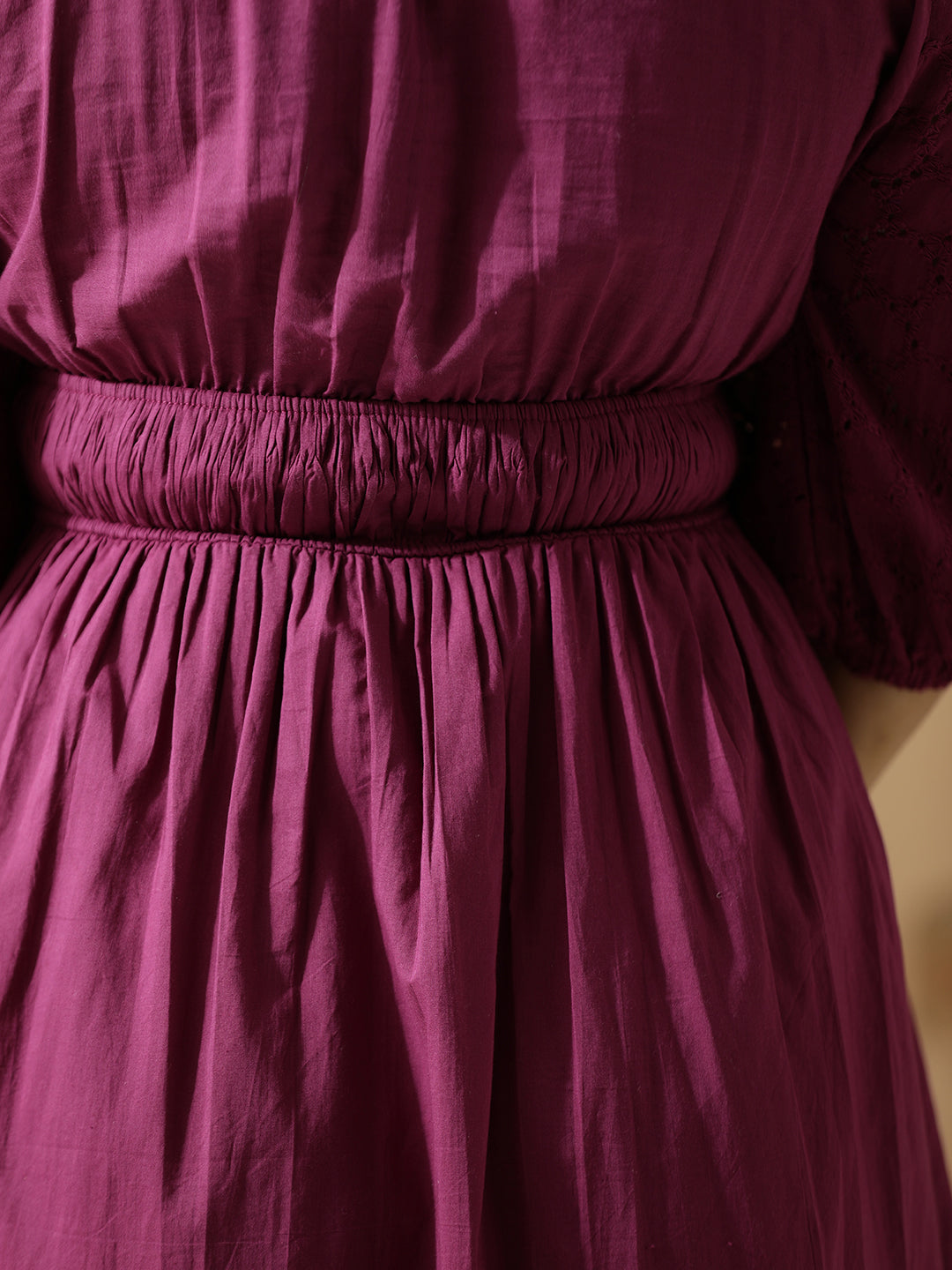 Solid Magenta A-Line dress