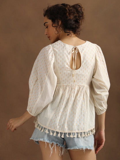 Cotton Lurex Top