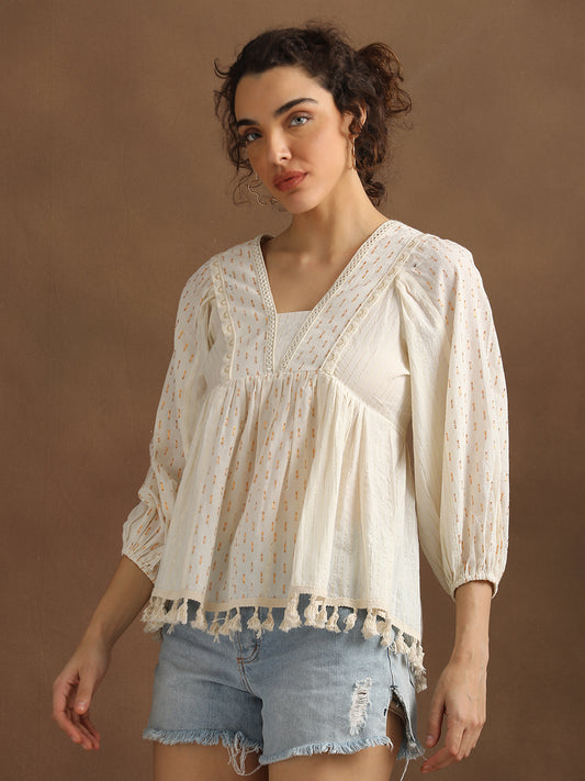 Cotton Lurex Top