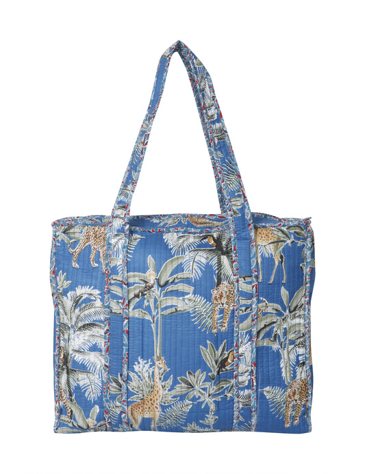 Blue Cotton Utility Travel Bag